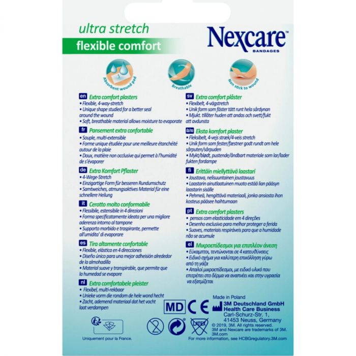 Nexcare Ultra Strech Flexible Comfort Plasters, Assorted, 30/Pack